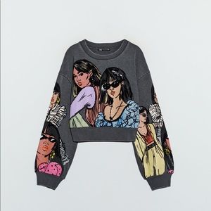 ZARA | Combination Girls Sweatshirt